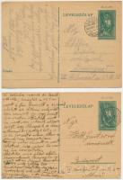 1938-1943 3 db díjjegyes levelezőlap \"MAGYARNÁNDOR\", \"BERNECEBARÁTI\", \"PESZÉRADACS\" bélyegzésekkel