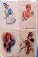 USABA 86 db szignós művészlap albumban / 86 artist signed postcard in album