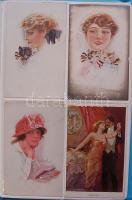 USABA 86 db szignós művészlap albumban / 86 artist signed postcard in album