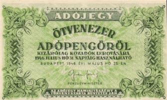 1946. 50.000AP (7x) T:I,I-