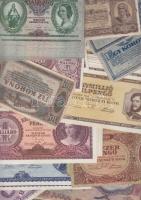 95db pengős, koronás papírpénz hagyaték közte egymásutáni sorszámozással is T:I-III