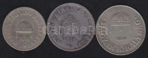 1915. 10f + 1918. 20f + 1938. 50f T:2,3+