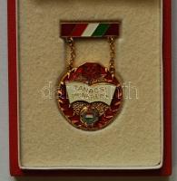 4db klf szocialista kitüntetés/plakett, egyik igazolással és államtitkári aláírással illetve egy fa díszdobozzal T:2+,2