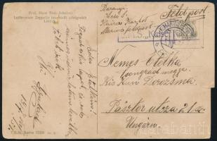 1917 Tábori posta képeslap Kiskundorozsmára küldve S.M.S. Kaiser Karl VI. + MF / POLA