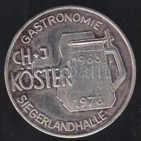 1978. Siegen városának gasztronómiai Ag emlékérme T:2+ / 11.9g