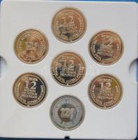 2000. Európai Unió az euro kapujában 15 tagállamának bimetál emlékpénzei, 1db hiányzó érmével, erede...