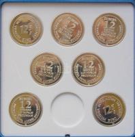 2000. Európai Unió az euro kapujában 15 tagállamának bimetál emlékpénzei, 1db hiányzó érmével, erede...