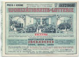 Ausztria 1911. 1K értékű jótékonysági lottószelvény T:I