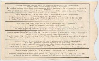 Ausztria 1911. 1K értékű Habsburg Rudolf által támogatott lottójáték szelvénye T:I
