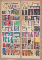 100 db gyufacímke, nagyrészt magyar