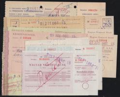 1953-1955. 8db klf MNB csekk a Debreceni Ruhagyár részére kiállítva T:I/II