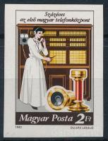 1981 100 éves az első magyar telefonközpont vágott bélyeg