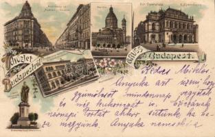 Budapest az Országos Mintarajziskolával és Zeneakadémiával litho (EK)