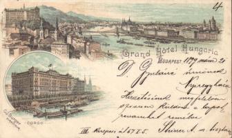 1899 Budapest Grand Hotel Hungária litho