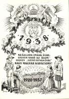 Irredenta propaganda and Christmas greeting with King István and scouts