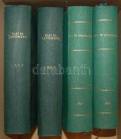 1954-1957 Az Élet és tudomány c. lap 2 teljes évfolyama bekötve (4 kötet), szép állapotban, ép kötéssel