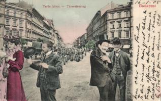 Budapest VI. Teréz körút Oktogon katonai felvonulással (EK)