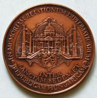 ÉN. A Szent Szék és a Magyar Köztársaság közötti diplomáciai kapcsolat Br emlékérem T:1