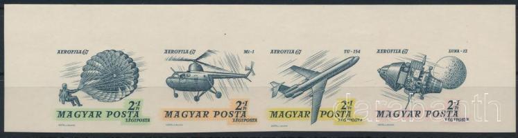 1967 Bélyegnap - Aerofila (II.) ívsarki vágott csík