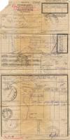 1941 Katonai fuvarlevél Eger-Királymező / Railway bill of freight