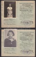 1935  2 db cserkészigazolvány fényképpel