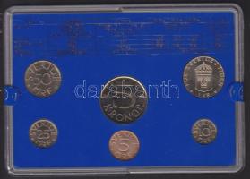 Svédország 1981. 5ö-5K 6db klf forgalmi érmesor eredeti bontatlan matricás plasztikokban, tanúsítván...