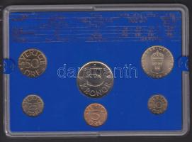 Svédország 1979. 5ö-5K 6db klf forgalmi érmesor eredeti bontatlan matricás plasztikokban, tanúsítván...