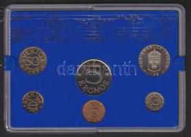 Svédország 1980. 5ö-5K 6db klf forgalmi érmesor eredeti bontatlan matricás plasztikokban, tanúsítván...