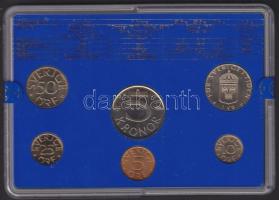 Svédország 1980. 5ö-5K 6db klf forgalmi érmesor eredeti bontatlan matricás plasztikokban, tanúsítván...