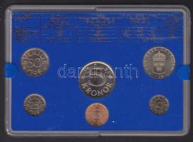 Svédország 1978. 5ö-5K 6db klf forgalmi érmesor eredeti bontatlan matricás plasztikokban, tanúsítván...