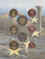 Ciprus 2004. 1c,2c,5c,10c,20c,50c,1€,2€ próbaveretek, szettben, díszkiadásban T:BU Csak 18.000db!