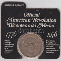 Új-Jersey 1776-1976. Antikolt Br emlékérme az Amerikai Forradalom megemlékezésére T:1