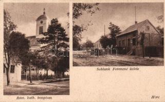 Hird (Pécs) Schlank Ferencné üzletével (Rb)