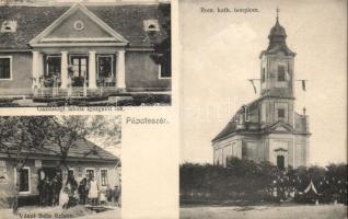 Pápateszér Gazdasági Iskola igazgatói lak és Váczi Béla üzlete