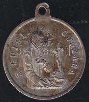 1891. Gonzagai Szent Alajos halálának évfordulójára vert Ag emlékérem T:2+ füles/silver medallion fo...