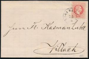 1870 5kr levélen "NAGY KANIZSA" - Villach
