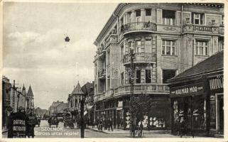 Szolnok Baross utca Kalmár Mór üzletével