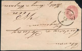 1867.05.23. 5kr levélen a provizórium idejéből "PEST" - Wien