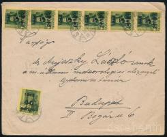 1945 (4. díjszabás) Budapest helyi levél 29 db bélyeggel
