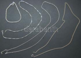 3 db ezüst lánc és 1 karkötő / Silver bracelet  and 3 necklaces 13,3 g