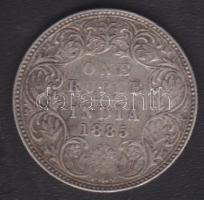 Brit-India 1885. 1R Viktória Ag T:3