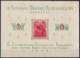 1938 ORBÉK blokk (ráncok, foltok / creases, spots)