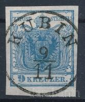 1850 9kr HP IIc. kék / blue "KUBIN"