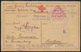 1917 Hadifogoly lap Krasznaja Rjecska tiszti hadifogoly táborból Ausztriába