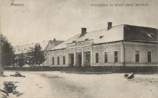 Papolc Town hall and school