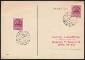 1940 Levelezőlap "M. KIR. POSTA 352" szükségbélyegzéssel