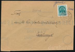 1941 Levél 'M.KIR.POSTA 156' (Szond) szükségbélyegzéssel