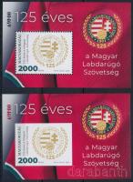 2026 125 éves a Magyar Labdarugó Szövetség fogazott és vágott blokk azonos fekete és piros sorszámmal