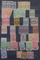 Magyar tétel az 1913-1967 közötti időszakból, benne hiányos sorok, darabok, jó értékek is, pár blokk. Érdemes megnézni! 10 lapos közepes berakóban