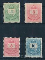 1874 3kr, 5kr + 1881 5kr, 10kr